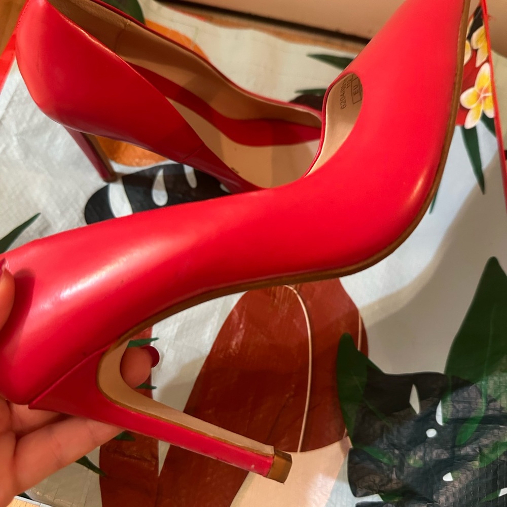Zara red high heels